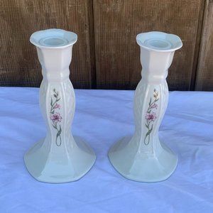 NWOT BELEEK IRELAND CELTIC VASES or CANDLE STICKS